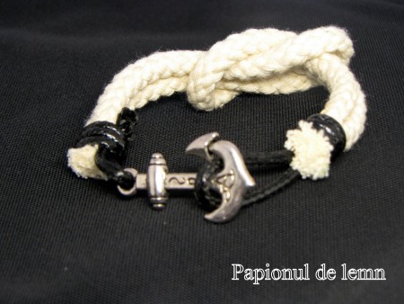 Bratara Navy Square Knot 2