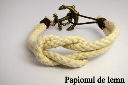 Bratara Navy Square Knot 3