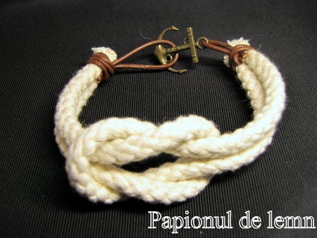 Bratara Navy Square Knot 4
